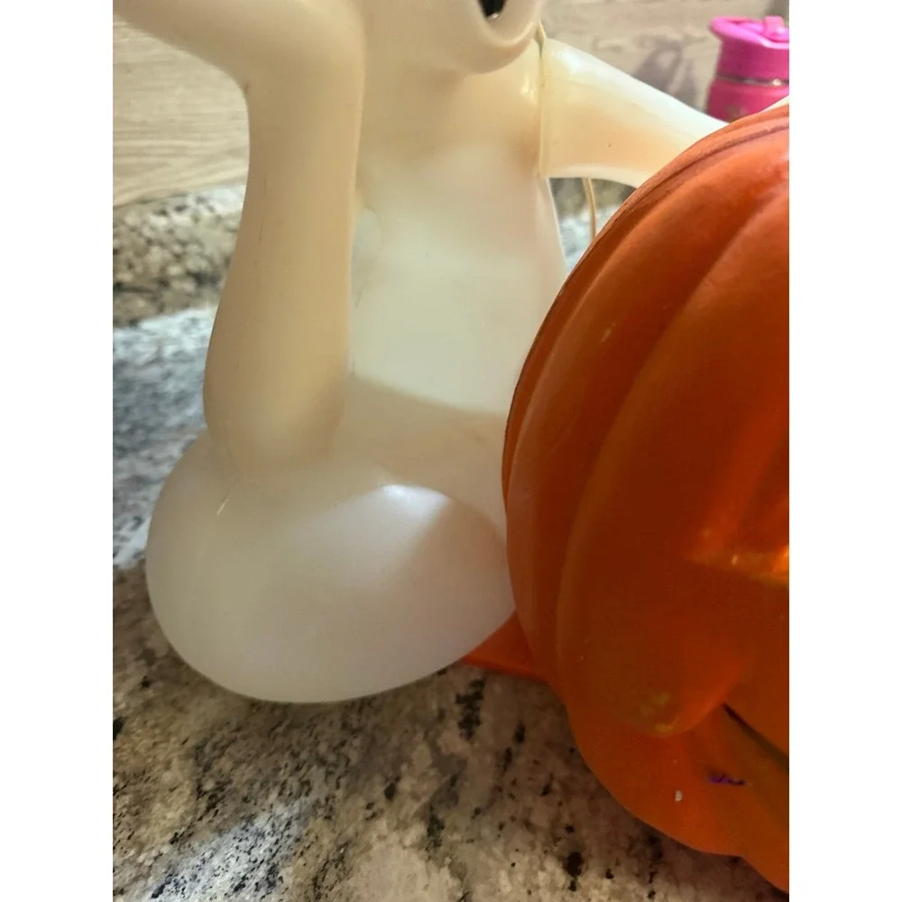 Seasons by Zauders Halloween Ghost Jack O Lantern Pumpkin Light Decoration